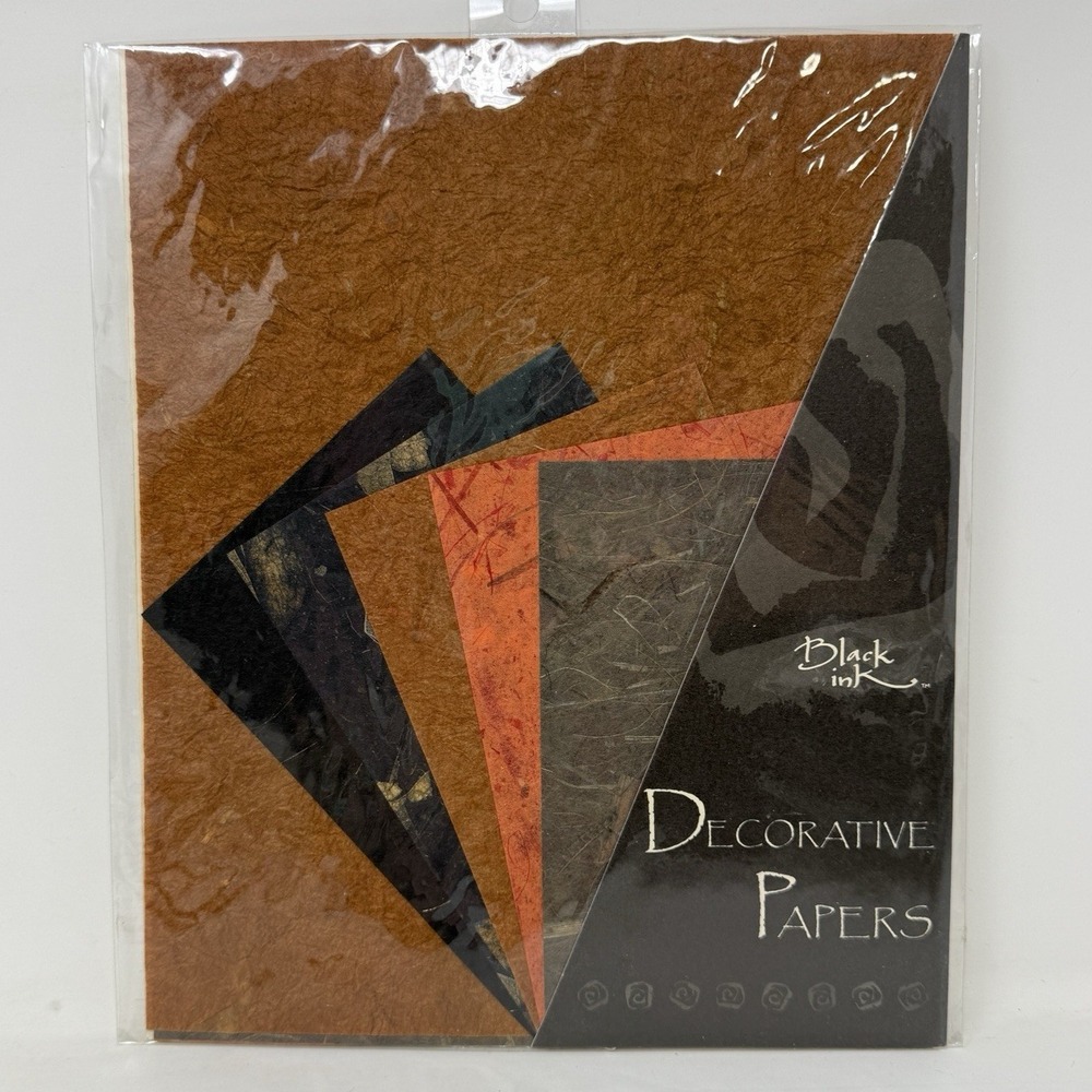 Black Ink Decorative Paper Pack - Twilight IN-9915 - (5) 8x10" &  (5) 4x6"